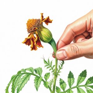 Deadheading a flower